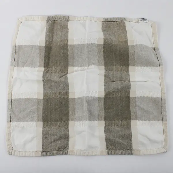 Lot Of 2 DII Matching Square Pattern Beige Fabric Kitchen Towel 17.5" x 16"