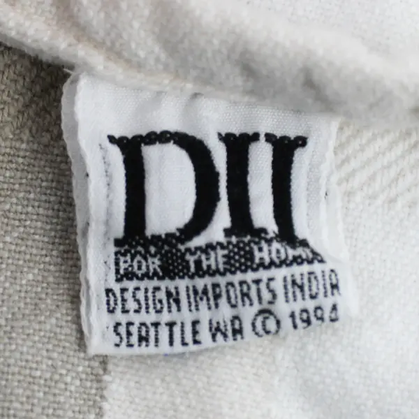 Lot Of 2 DII Matching Square Pattern Beige Fabric Kitchen Towel 17.5" x 16"