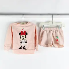 Disney Junior Minnie Mouse Pink 2-Pc Pajama Set Girls' Size 3T