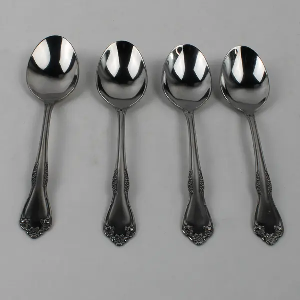 Lot Of 4 Wm.A. Rogers (Stainless) Flatware Soup Spoons 7" Tall
