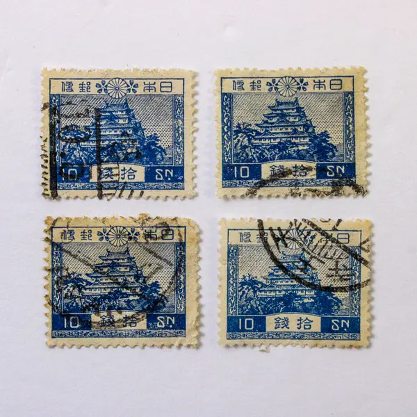 Lot Of 9 Japan Scenery 2 Sen 6 Sen 10 Sen 20 Sen Stamps Used Mt Fuji Nagoya