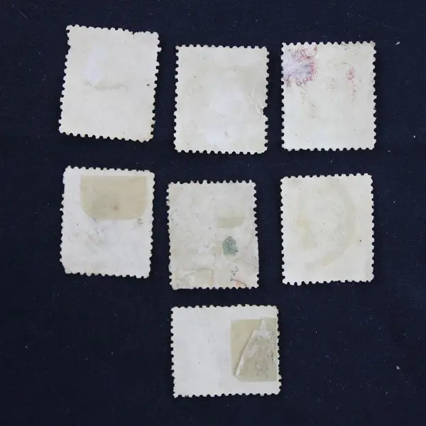 Lot Of 7 Japan Japanese Empire 5 Sen 10 Sen Koban Stamps Used