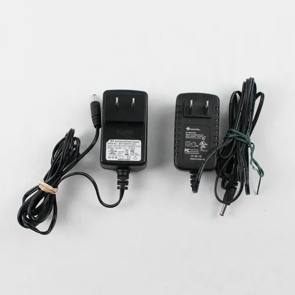 Lot of 2 AC Adapters 100-240V Power Supply Chargers 2.5x3x1.75 in Used Untested