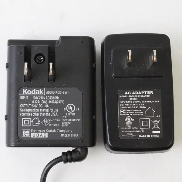 Lot of 2 AC Adapter 100-240V Universal Power Supply 2.75x3.25x1.5in 