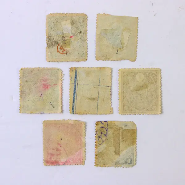 Lot Of 7 Japan Revenue Stamps 1 Sen 2 Sen 5 Sen 10 Sen 1890s Used