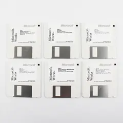 Microsoft Works 2.0 Vintage 6 Floppy Disks Set Pre-Owned Untested
