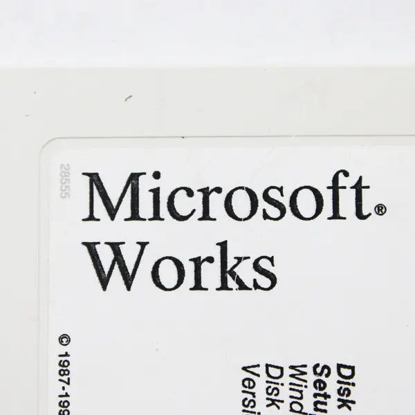 Microsoft Works 2.0 Vintage 6 Floppy Disks Set Pre-Owned Untested