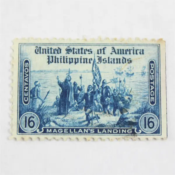 Lot Of 6 Philippines Islands USA Magellan's Landing 16 Centavos Stamps Used