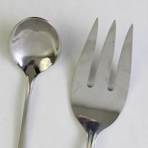 Lot of 2 Oneida Achievement Royal Crest Stainless Sugar Spoon & Serving Fork