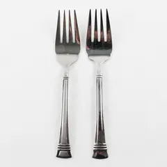 Set of 2 Wallace Zenith Frost Stainless Cold Meat Serving Forks 8.75"