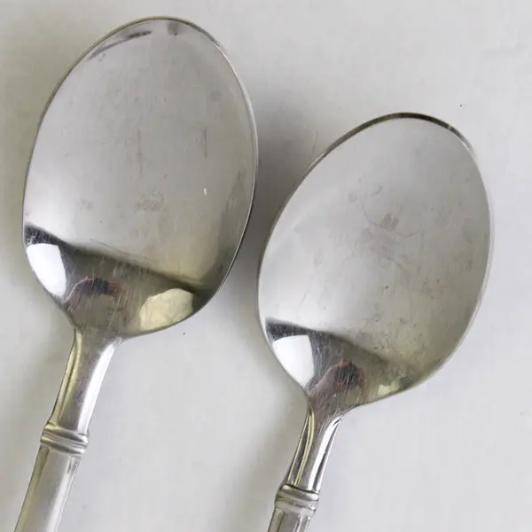 Set of 2 Wallace Zenith Frost Oval/Place Soup Spoons 7.75" 