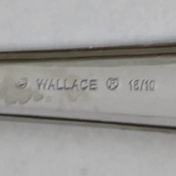 Set of 2 Wallace Zenith Frost Oval/Place Soup Spoons 7.75" 