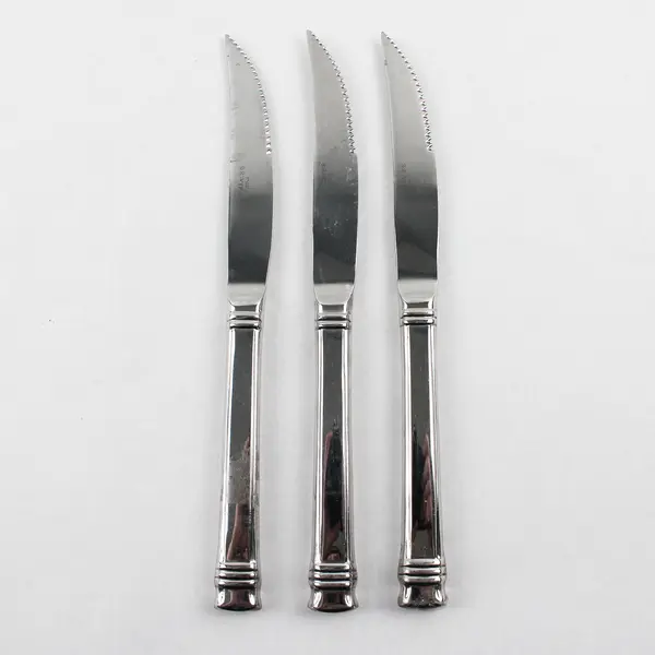 Set of 3 Wallace Zenith-Frost Stainless Steel Steak Knives Solid Handles