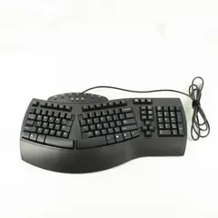 Perixx Periboard Wired Split Ergonomic Keyboard w/ Palm Rest Black