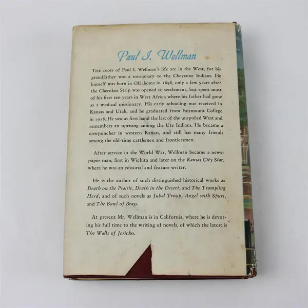 The Walls of Jericho Paul I. Wellman 1947 Hardcover DJ Acceptable Vintage