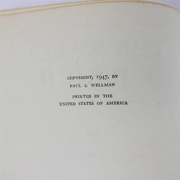 The Walls of Jericho Paul I. Wellman 1947 Hardcover DJ Acceptable Vintage