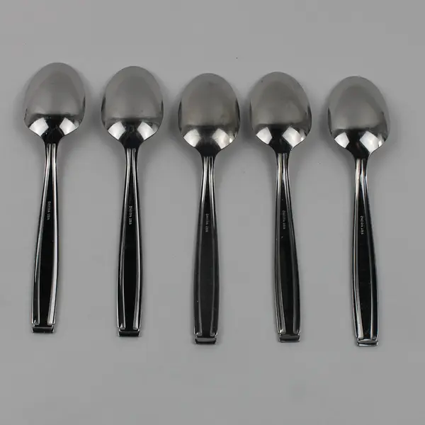 Lot Of 5 Oneida Silver Satin Shasta (Stainless) Flatware Soup Spoons 7" Long