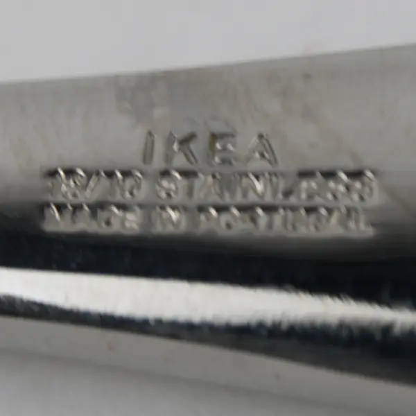 Lot of 2 Ikea 18/10 Stainless Solid Heavy Dinner Forks Unknown Pattern 8" Good