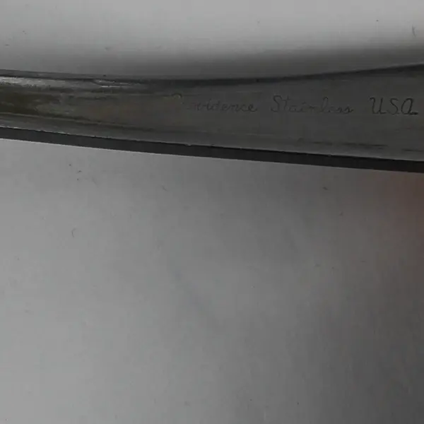 Lot of 2 Providence Simplicity Pattern Stainless Oval Soup Spoon & Serving Spoon