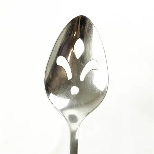 Oneida Silver Wm A Rogers SS Coliseum Pattern Pierced Serving Spoon 8.25" HTF