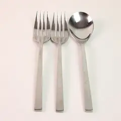 Lot of 3 Oneida Silver Dupree Pattern Stainless 2 Dinner Forks 1 Oval Soup Spoon
