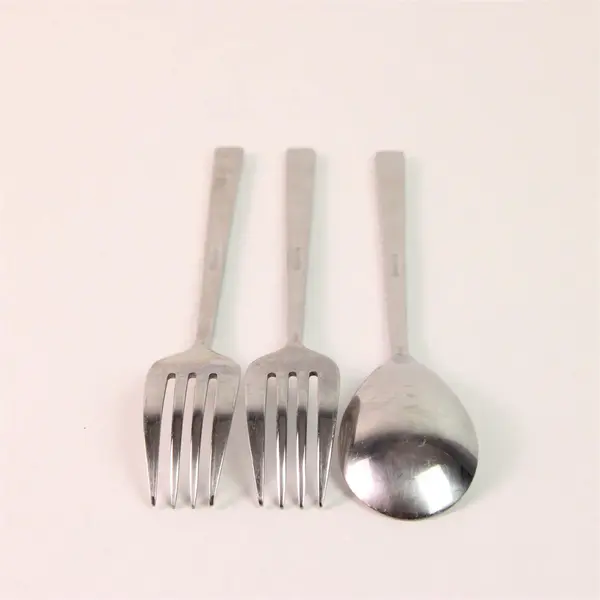 Lot of 3 Oneida Silver Dupree Pattern Stainless 2 Dinner Forks 1 Oval Soup Spoon