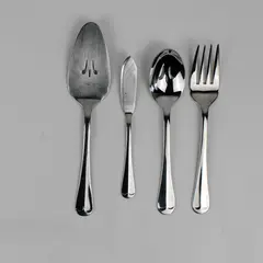 Lot of 4 Oneida Silver Draycott Pattern 18/10 Stainless Serving Utensils
