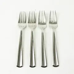 Lot 4 Gourmet Settings Chute River Pattern 18/10 SS Salad Forks 7.25" Rare HTF