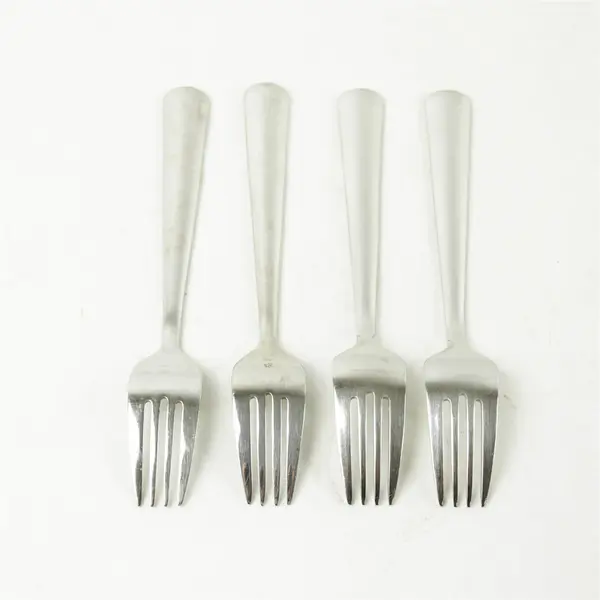 Lot 4 Gourmet Settings Chute River Pattern 18/10 SS Salad Forks 7.25" Rare HTF