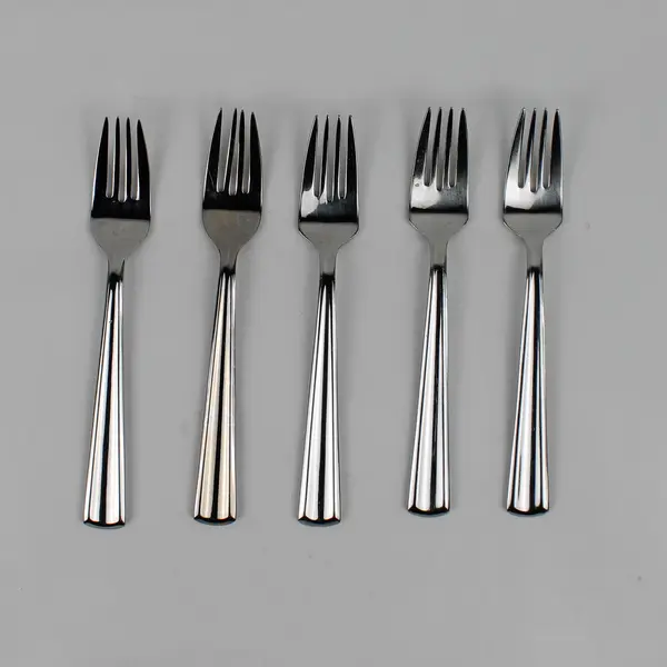 Lot 5 Gourmet Settings Chute River Pattern 18/10 SS Salad Forks 7.25" Rare HTF