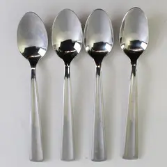 Lot of 4 Gourmet Settings Chute River Pattern 18/10 SS Teaspoons 7.25" Rare HTF