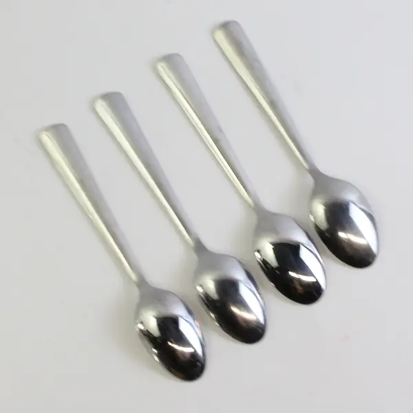 Lot of 4 Gourmet Settings Chute River Pattern 18/10 SS Teaspoons 7.25" Rare HTF