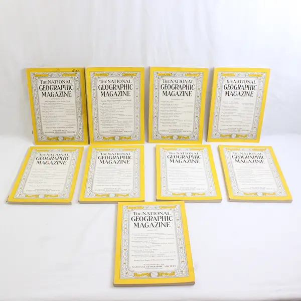 Vintage Lot of 9 National Geographic Magazines 1941 Missing May June October