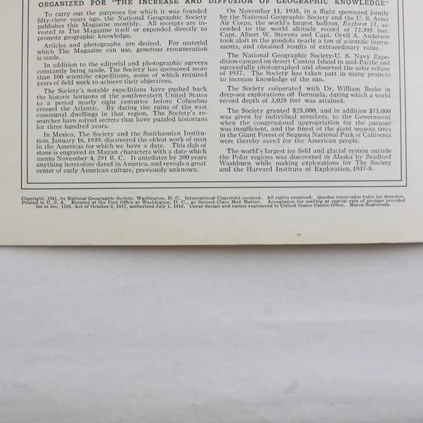 Vintage Lot of 9 National Geographic Magazines 1941 Missing May June October