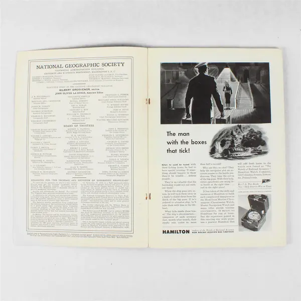 Vintage Lot of 6 National Geographic Magazines 1944 Jan Feb March Apr May June