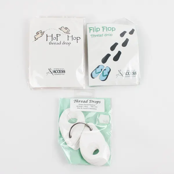 Lot of 3 Access Commodities Thread Drops on Ring for Thread Organizing New