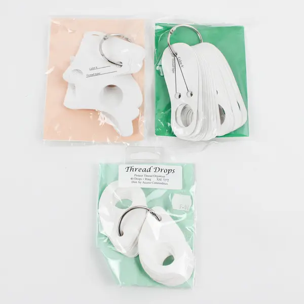 Lot of 3 Access Commodities Thread Drops on Ring for Thread Organizing New