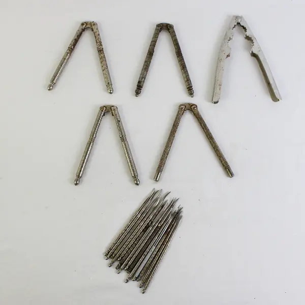 Lot Of 19 HMO Quackenbush Nutcrackers with 14 Nutpick Metal Multipurpose Tool