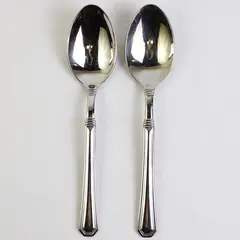 Lot of 2 ZWILLING J.A. HENCKELS Monumentale Pattern 18/10 SS Oval Soup Spoons