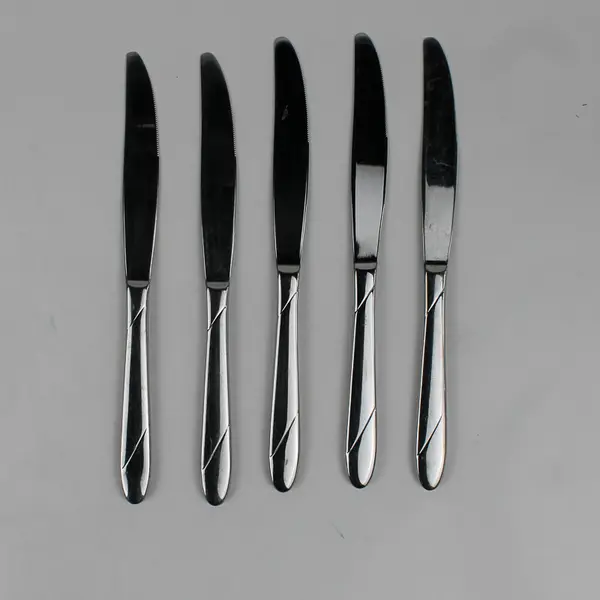 Lot of 5 J A Henckels (Zwilling) Milena Pattern Stainless Dinner Knives 9.25"