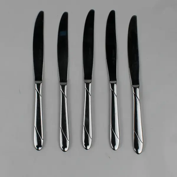 Lot of 5 J A Henckels (Zwilling) Milena Pattern Stainless Dinner Knives 9.25"