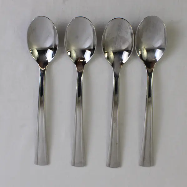 Lot of 4 J A Henckels (Zwilling) Autobahn Pattern 18/10 SS Soup Spoons 7.5"
