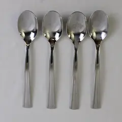 Lot of 4 J A Henckels (Zwilling) Autobahn Pattern 18/10 SS Soup Spoons 7.5"