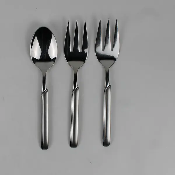 Lot of 3 J.A. HENCKELS Synergy Pattern 18/10 SS 2 Serving Forks 1 Serving Spoon