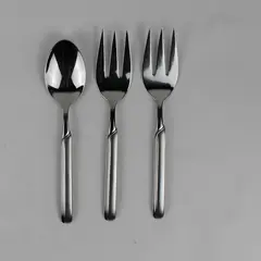 Lot of 3 J.A. HENCKELS Synergy Pattern 18/10 SS 2 Serving Forks 1 Serving Spoon