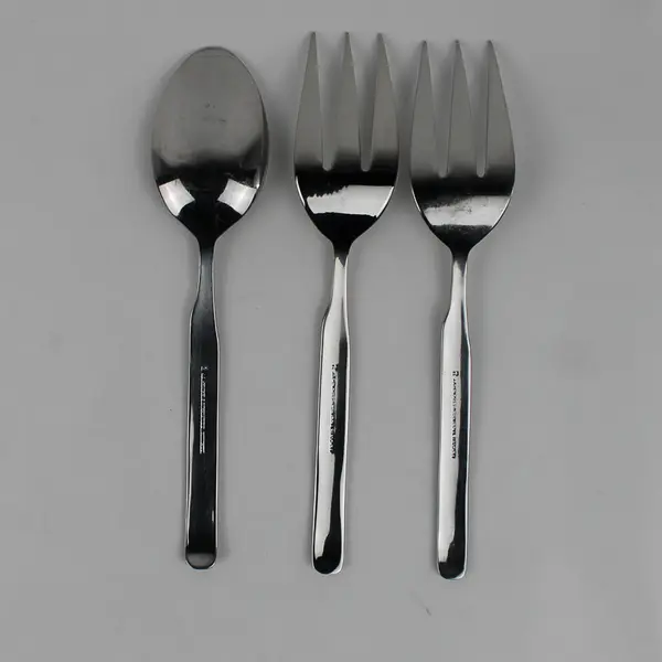 Lot of 3 J.A. HENCKELS Synergy Pattern 18/10 SS 2 Serving Forks 1 Serving Spoon