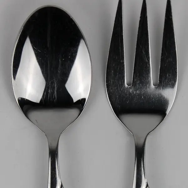 Lot of 3 J.A. HENCKELS Synergy Pattern 18/10 SS 2 Serving Forks 1 Serving Spoon