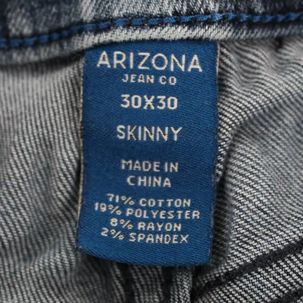 Arizona Jean Co Men's 30x30 Medium Wash Advance Flex 360 Distressed Skinny Jean