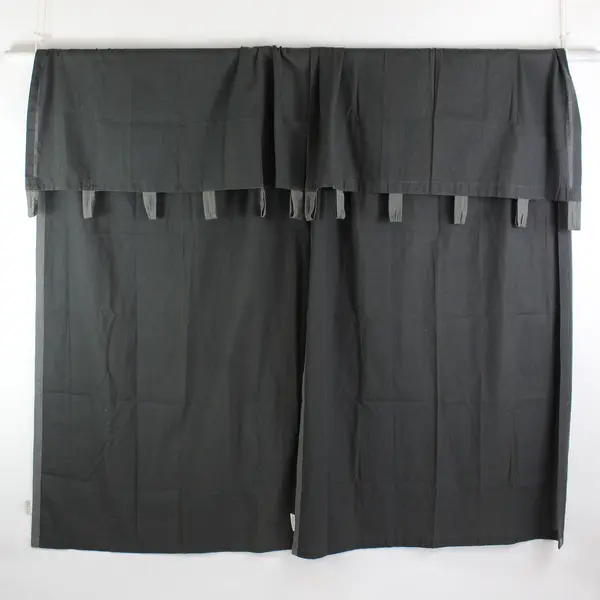 Lot of 2 Park B. Smith Eco Ordinates Gray Cotton Panel Curtains 80"x40"