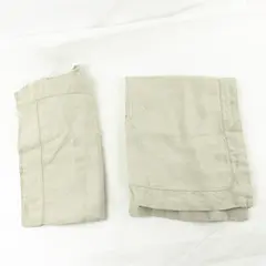 Lot of 2 Pottery Barn Soft Gray 100% Linen Hemstitched Pillow Sham Queen Size